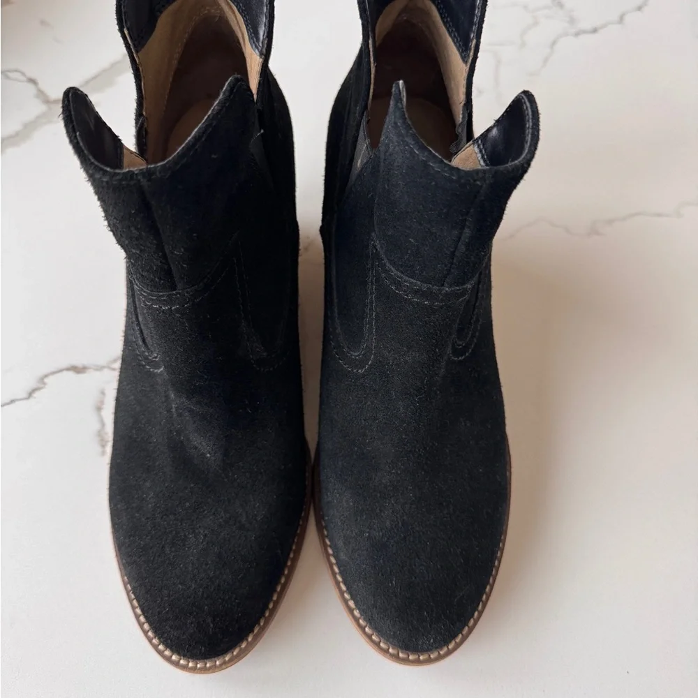 Women's Black Suede Ankle Boots